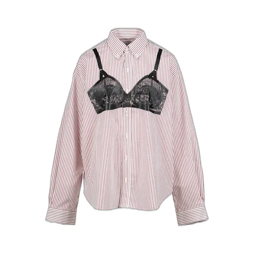 Trompe L'oeil Button Down Woven / Wht