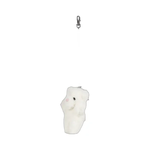 Teddy Bear Keychain ​​Woven / Wht