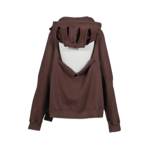Distressed Oversized Multiline Hoodie / Brw