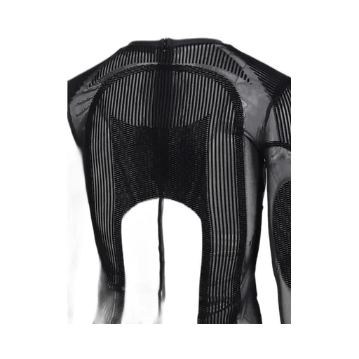 Flock Mesh Sport Longsleeve Top / Blk