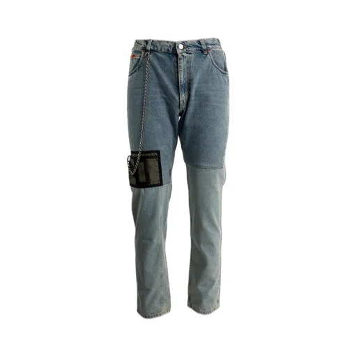 Martine Rose Patchwork Chain Straight Leg Jeans