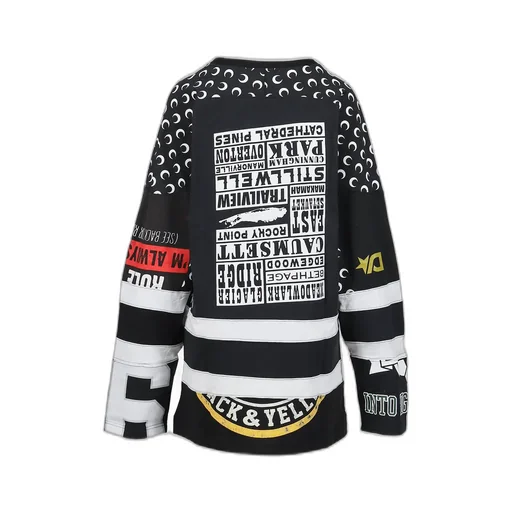 Regenerated Graphic Jersey Ls Hockey T-Shirt / Blk