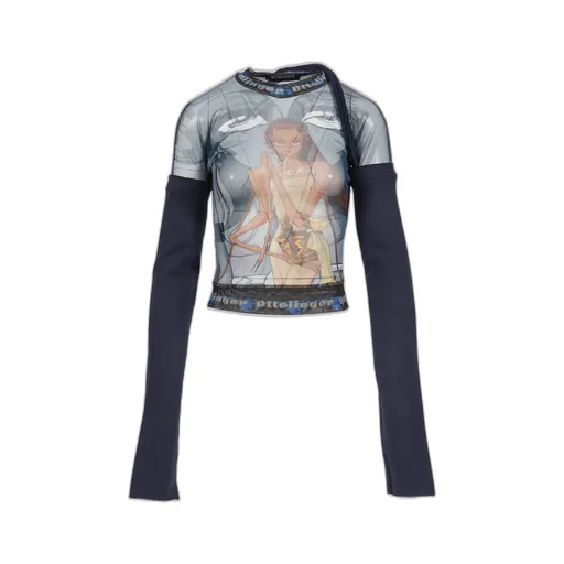 Mesh Hybrid Longsleeve / Julien Ceccaldi Print