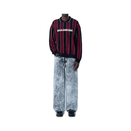 Martine Rose Acid-Wash Zip-Fly Straight Leg Jeans