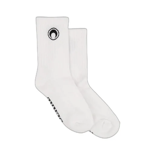 Moon Logo Knit Ankle Socks / Wht