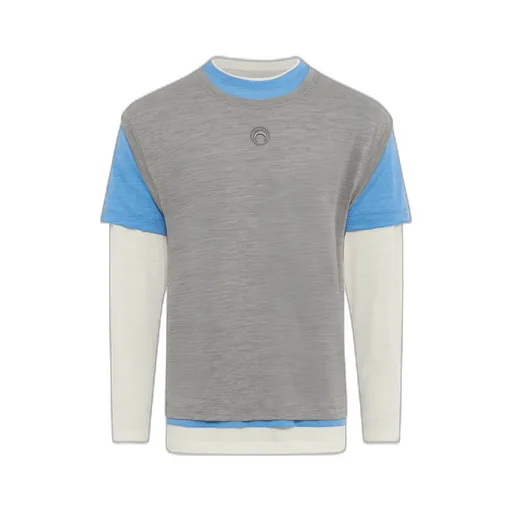 Merino Jersey Three T-Shirts Set / Yel/Blu/Gry