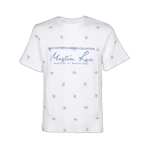 Martine Rose Logo Floral Print Crewneck T-Shirt