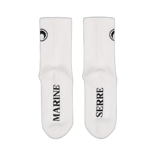 Moon Logo Knit Ankle Socks / Wht