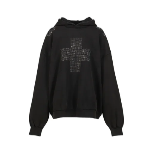 Cross Hoodie / Washed Black