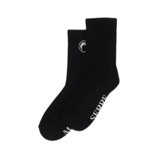 Moon Logo Knit Ankle Socks / Blk