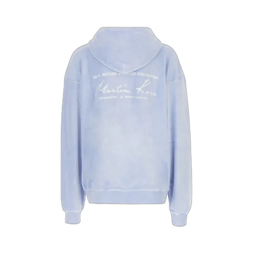 Martine Rose Drop-Shoulder Towelling-Finish Drawstring Hoodie
