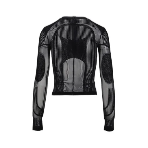 Flock Mesh Sport Longsleeve Top / Blk