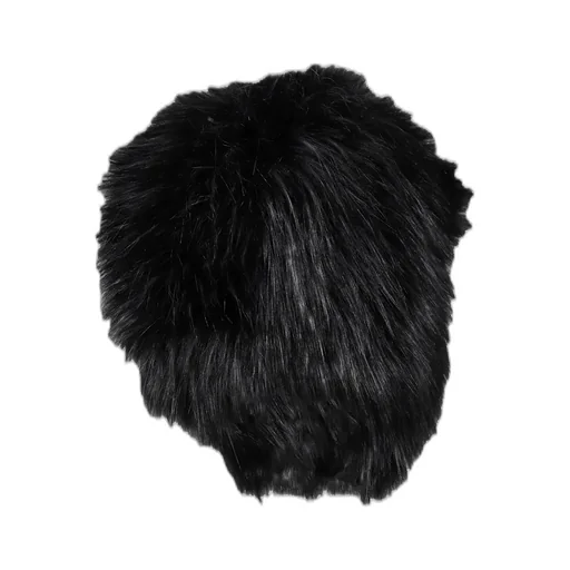 Faux Fur Aviator Hat / Black
