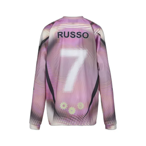 Printed Long Sleeve Sports Top / Pink