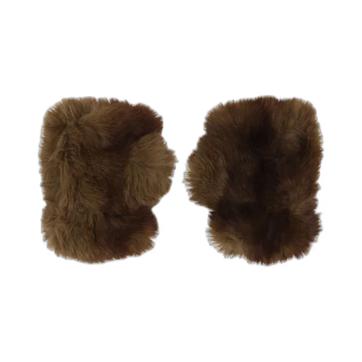 Ariel Leopard Fingerless Gloves / Mink