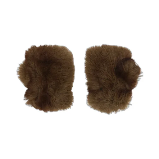 Ariel Leopard Fingerless Gloves / Mink