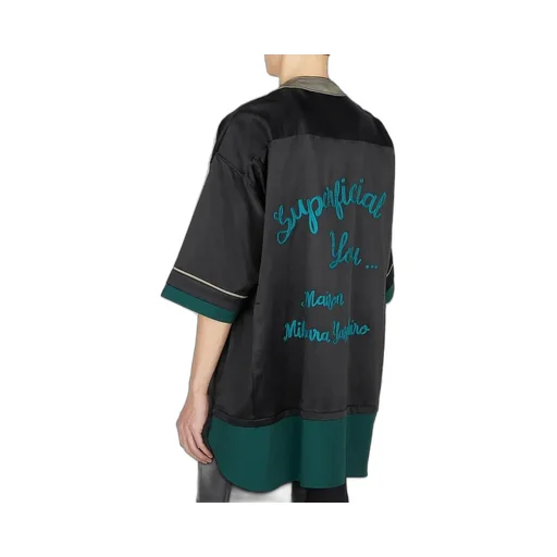 Maison Mihara Yasuhiro Logo-Patch Short-Sleeved Bowling Shirt