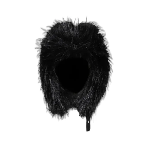 Faux Fur Aviator Hat / Black