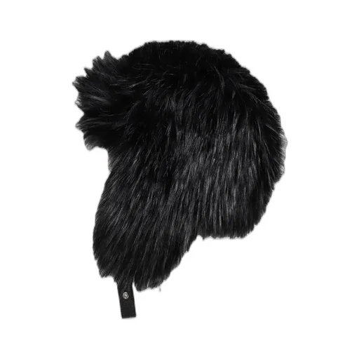 Faux Fur Aviator Hat / Black