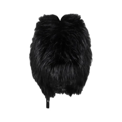 Faux Fur Aviator Hat / Black