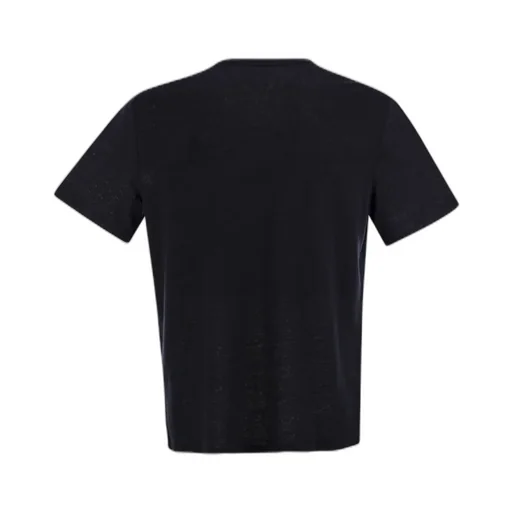 Majestic Crew Neck Linen T-Shirt