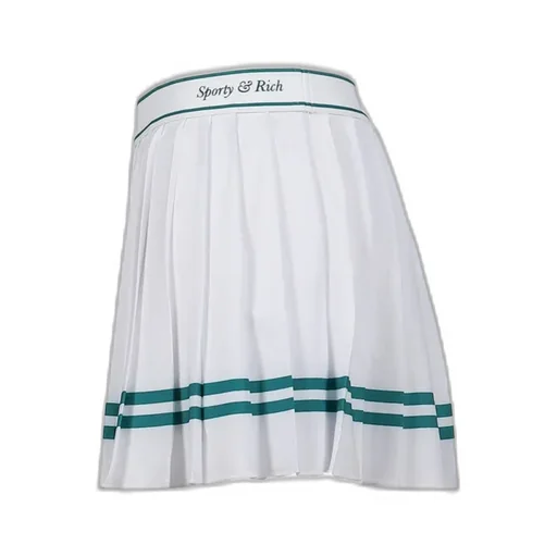 Italic Logo Pleated Skirt / Wht Alpine
