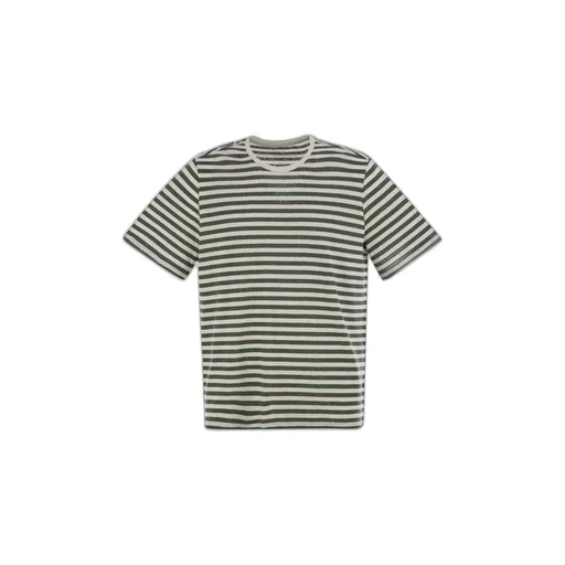Majestic Striped Crew Neck T-Shirt