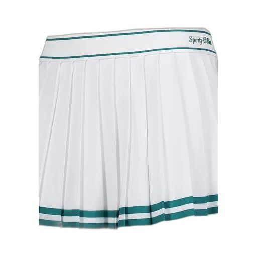 Italic Logo Pleated Skirt / Wht Alpine