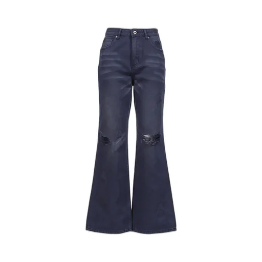 Ddistorted Logo Night Sky Blue Denim Jeans / Blu