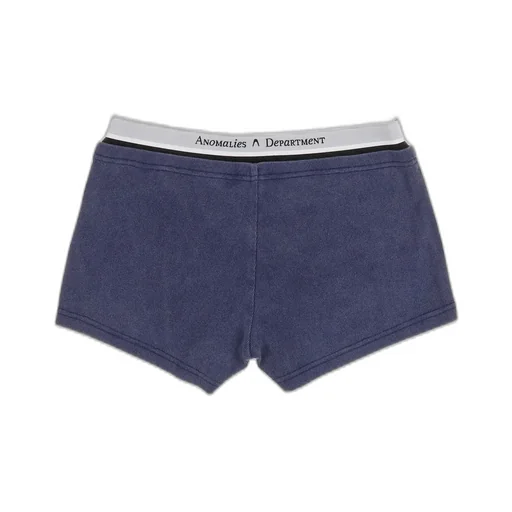 Double Waist Retro Sports Shorts / Grayish Blue