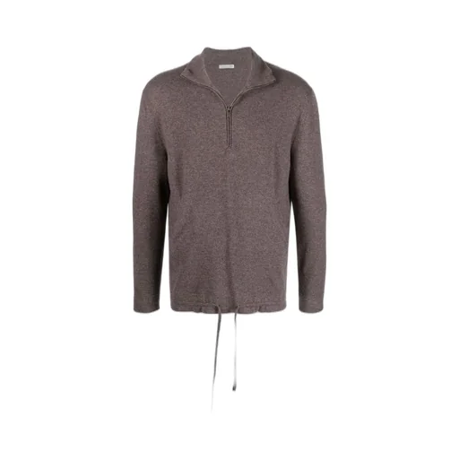 Malo Zip Placket Drawstring Hem Pullover