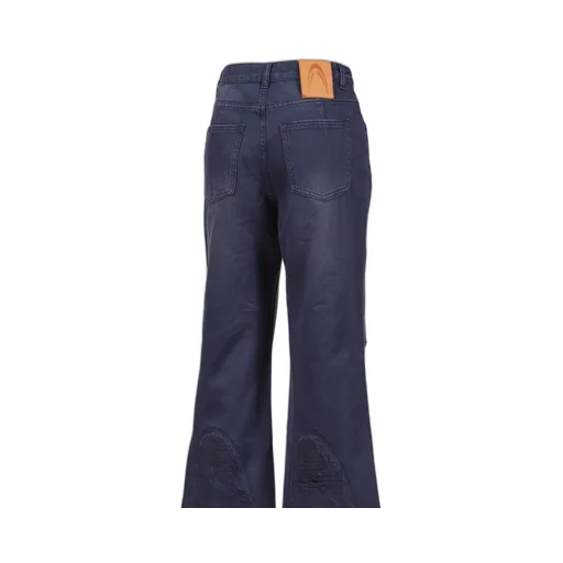 Ddistorted Logo Night Sky Blue Denim Jeans / Blu