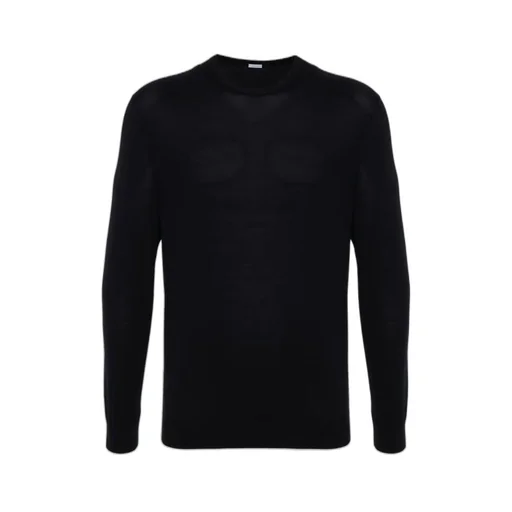 Malo Ribbed Trim Virgin Wool Sweater