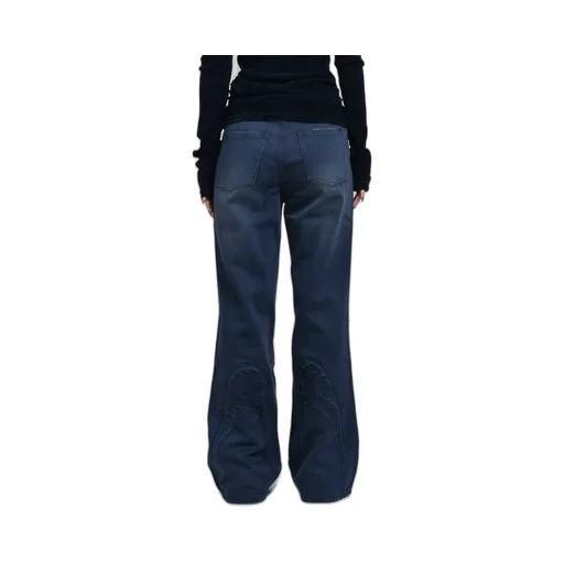 Ddistorted Logo Night Sky Blue Denim Jeans / Blu