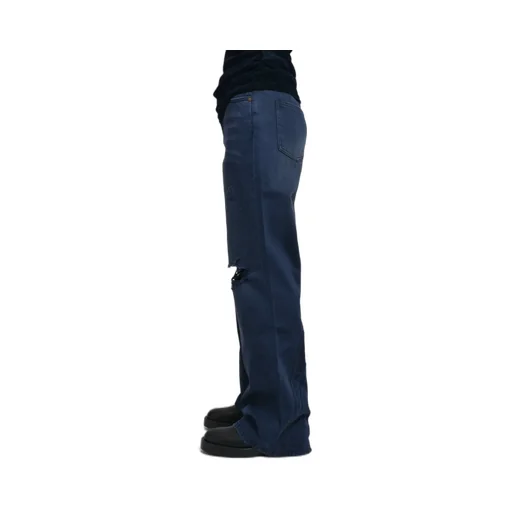 Ddistorted Logo Night Sky Blue Denim Jeans / Blu
