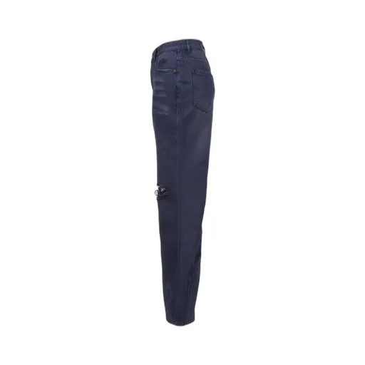 Ddistorted Logo Night Sky Blue Denim Jeans / Blu