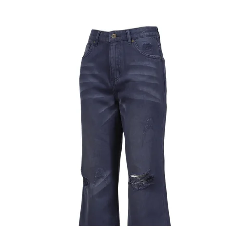 Ddistorted Logo Night Sky Blue Denim Jeans / Blu