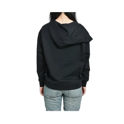 Scarf Embroidered Hoodie / Blk