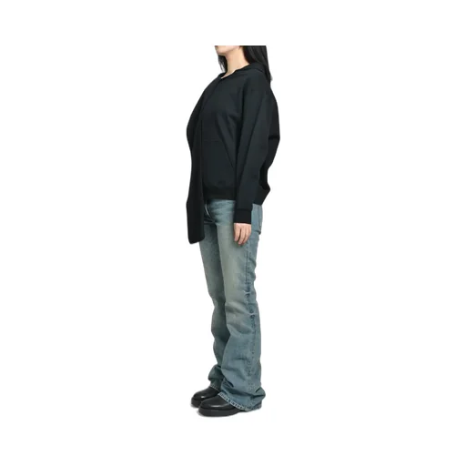 Scarf Embroidered Hoodie / Blk