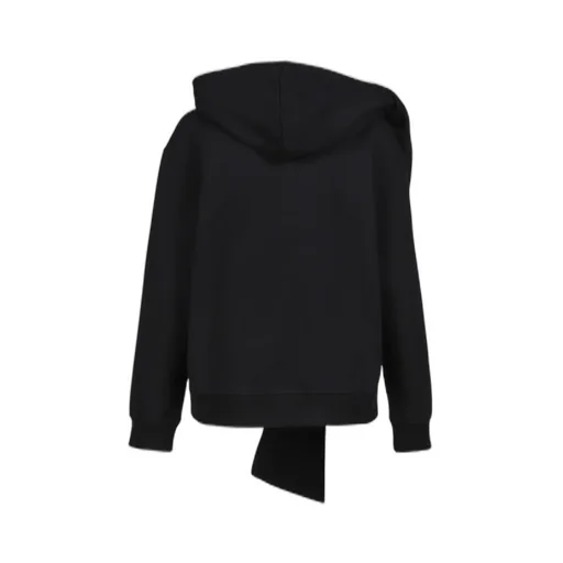 Scarf Embroidered Hoodie / Blk