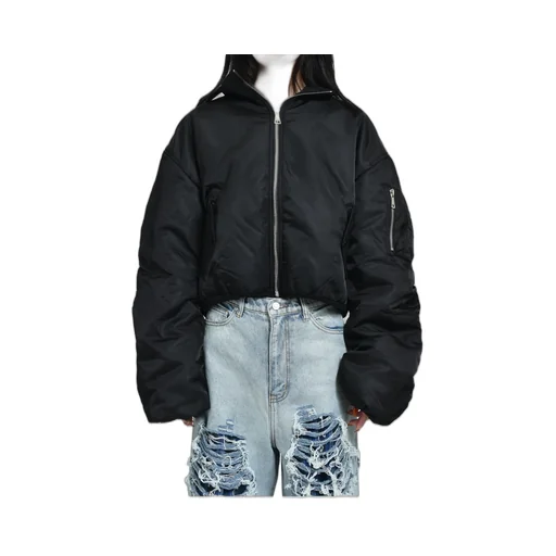 Logo Bomber Jacket / Black
