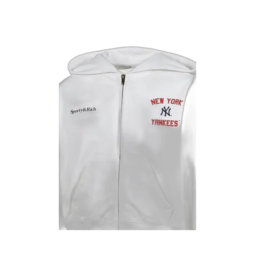 Homerun Cropped Zip Hoodie / Wht