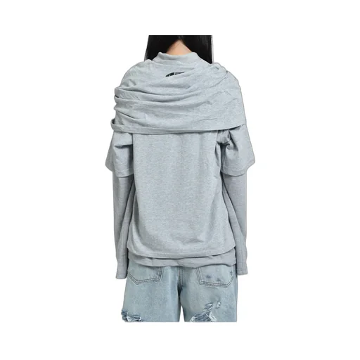 Multi Layer Ls T-Shirt Smart Slogan T-Shirt / Gry