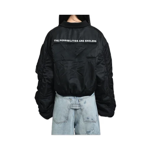 Logo Bomber Jacket / Black