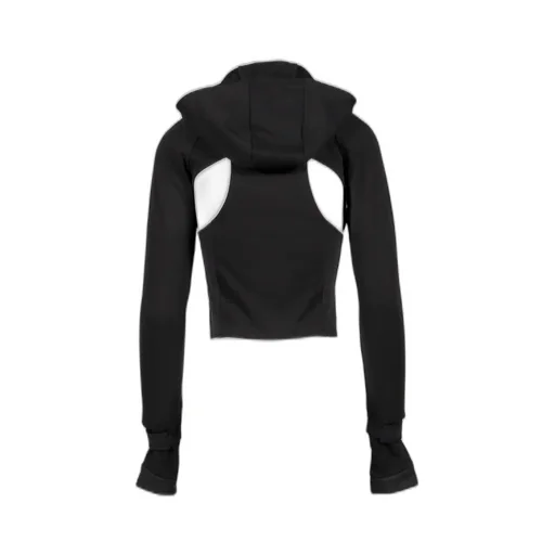Hooded Asymmetric Zip Top / Blk
