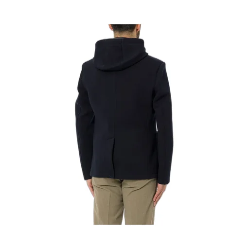 Manuel Ritz Diagonal Jersey Hooded Blazer