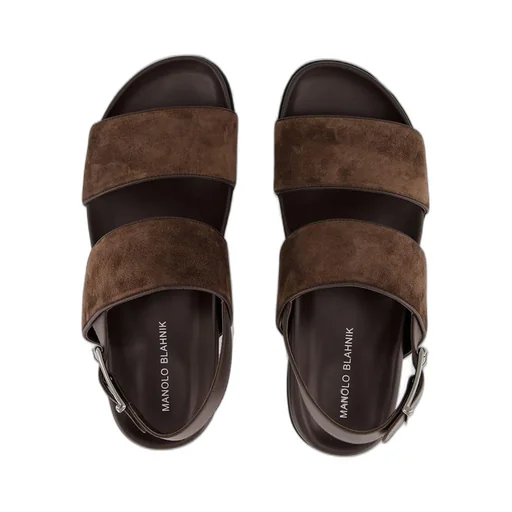 Manolo Blahnik Buckled Slip-On Sandals