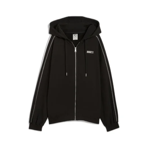 T7 Oversized Full-Zip Hoodie Tr / Puma Black
