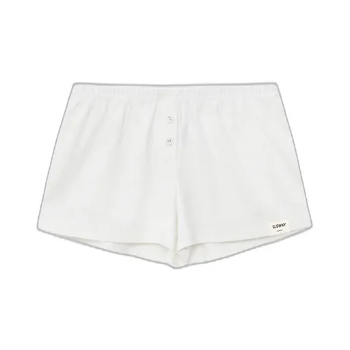 Button Fly Mini Shorts / Wht