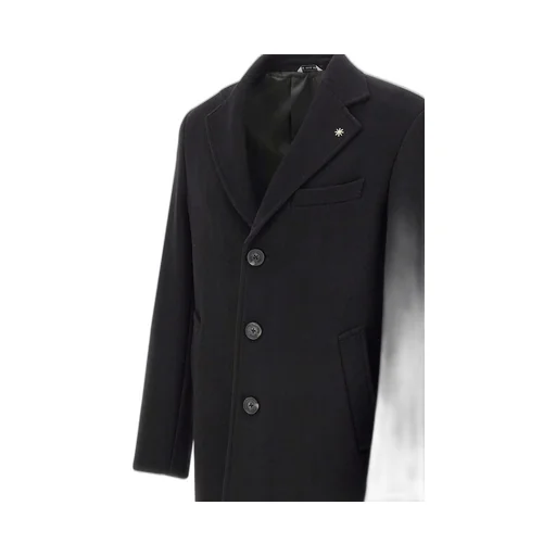 Manuel Ritz Notched Lapel Wool Coat